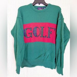 “GOLF” knit sweater. Size L